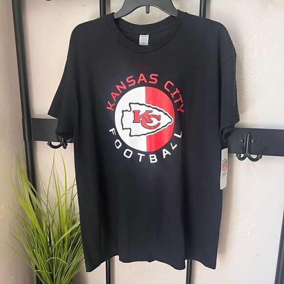 NFL Kansas City football tee shirt, black, size large - Picture 1 of 8